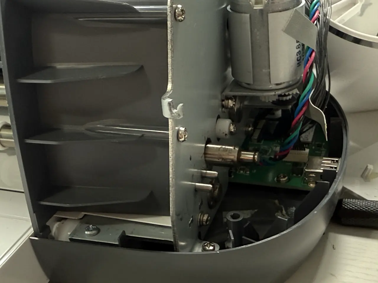 The bar pushed through the right side